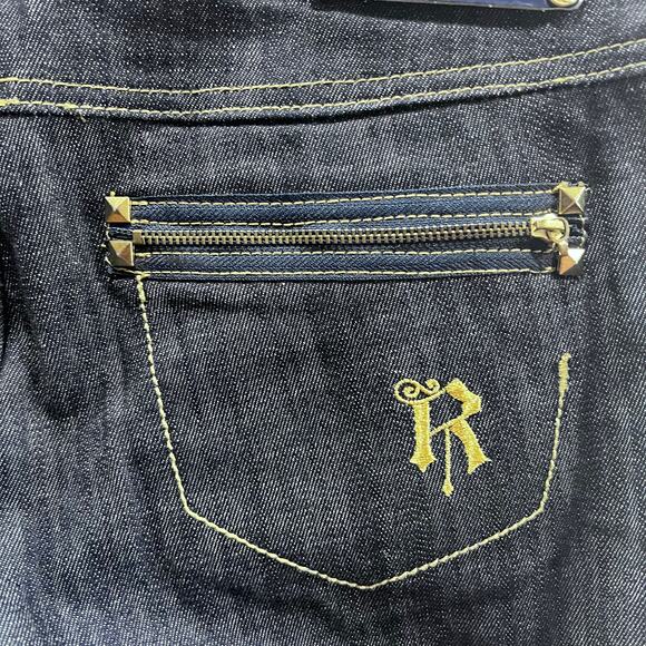 Rocawear Women's Low Rise Bootcut Jeans Size 5 Gold Buttons & Gold Zipper Y2K - Picture 8 of 12